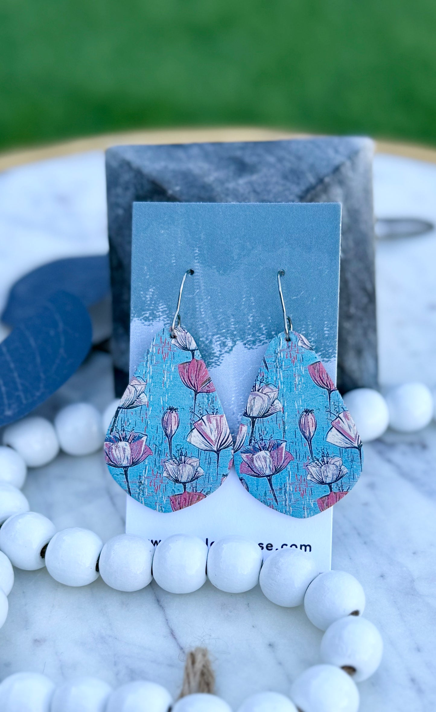 Sweet Poppies - Leather Earrings