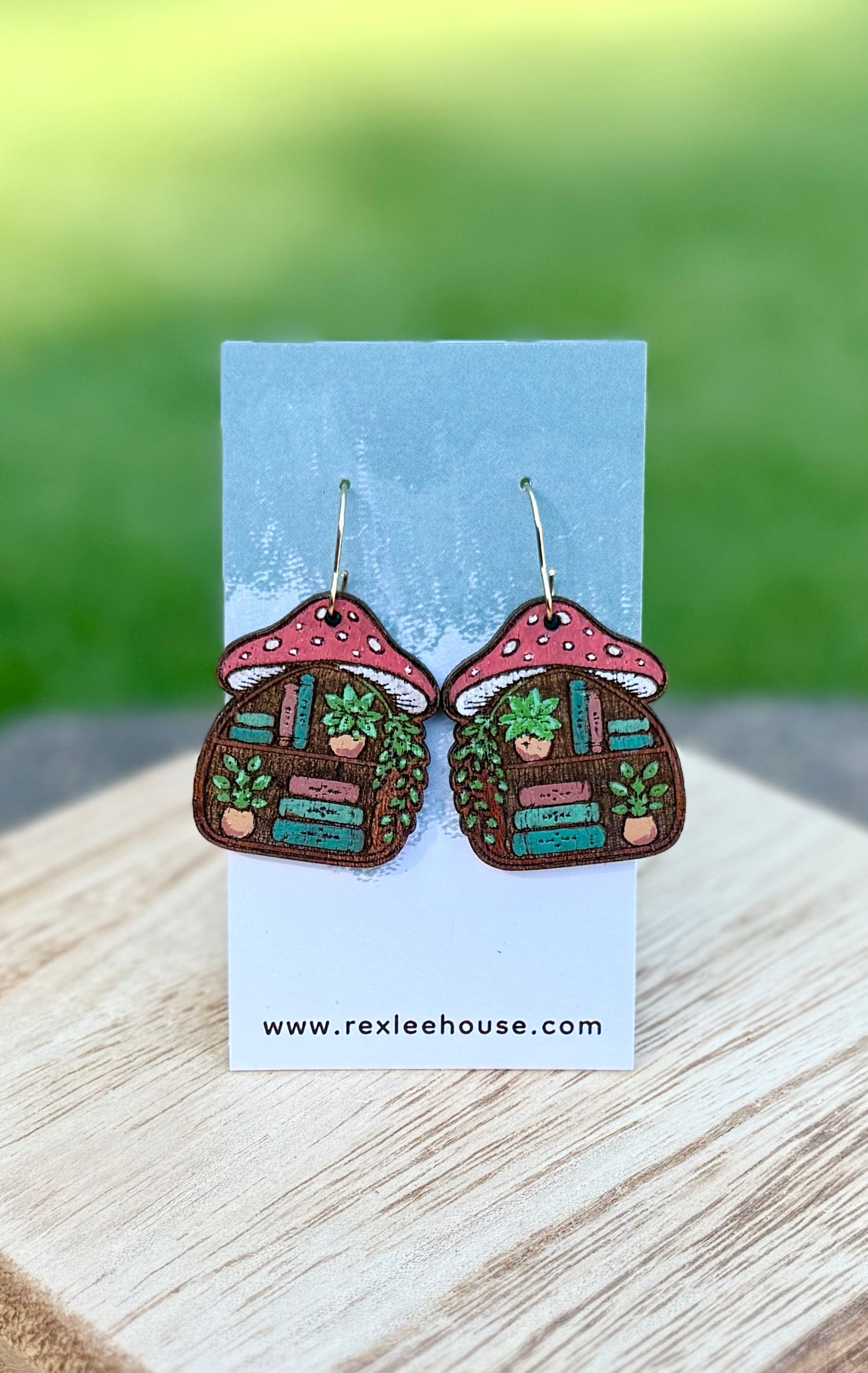 Wood & Painted Wood Earrings