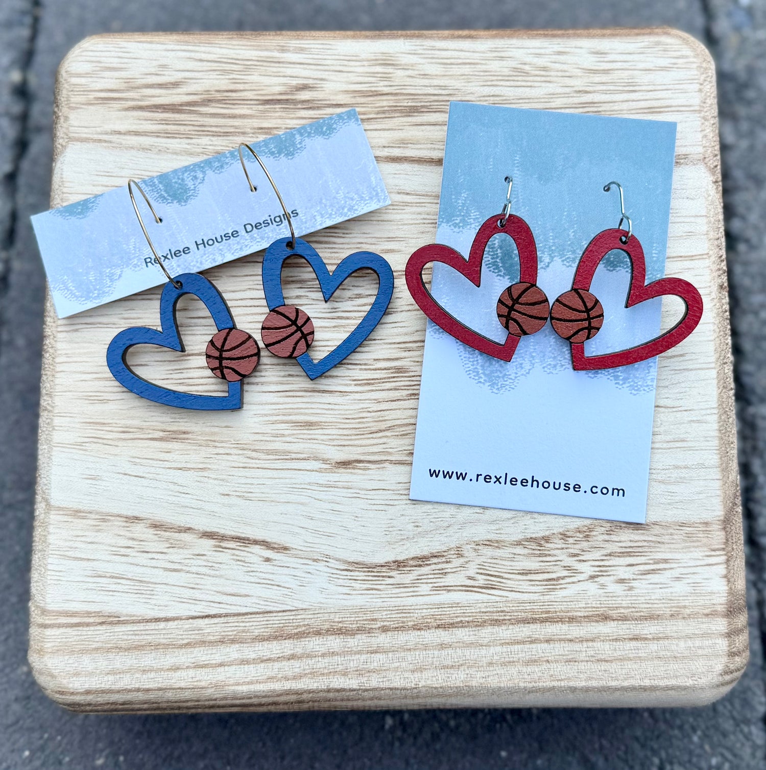 Wood & Painted Wood Earrings