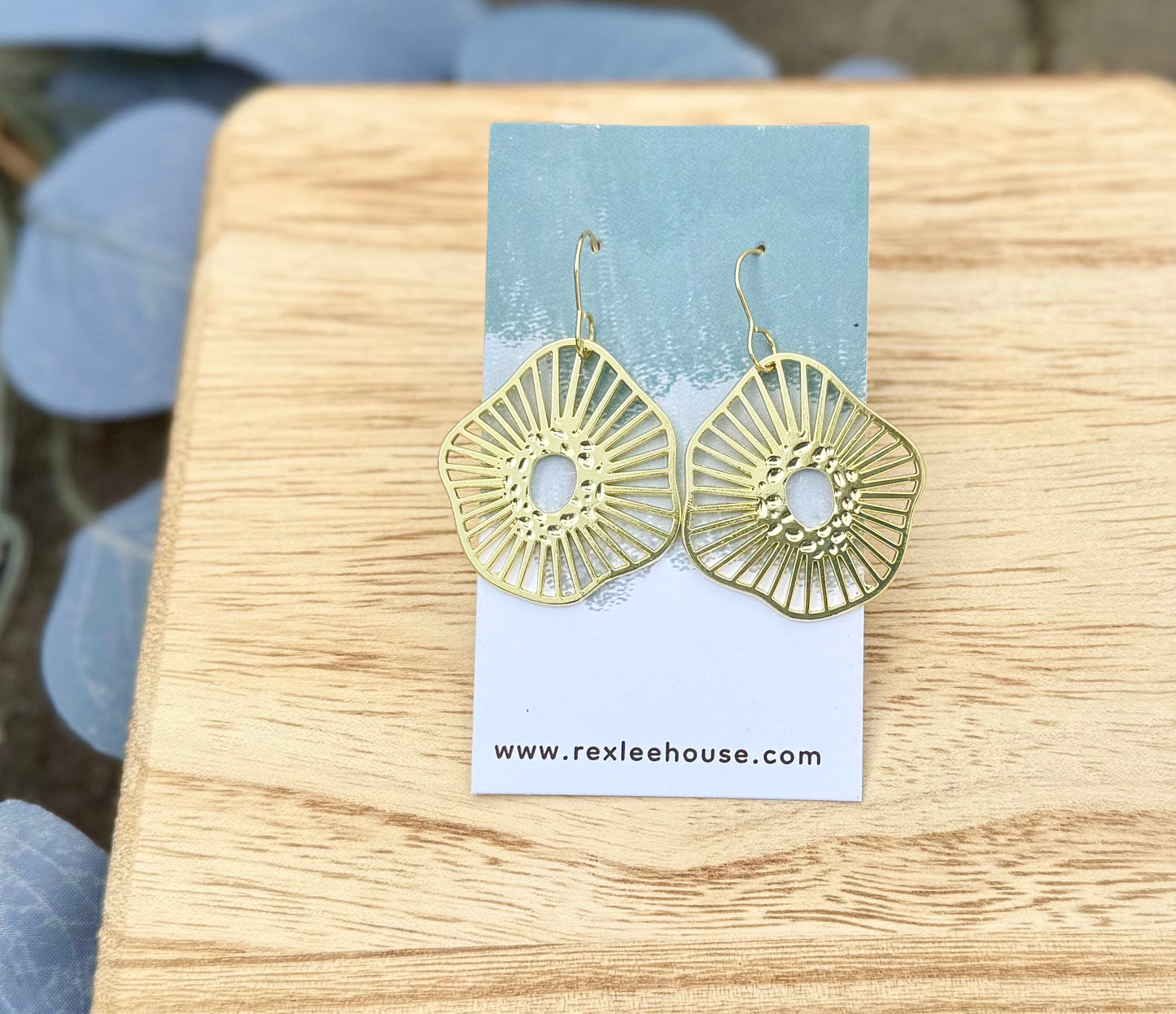 Gold Ginko Leaf Earrings