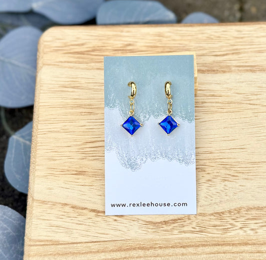 Blue Diamond Dangles